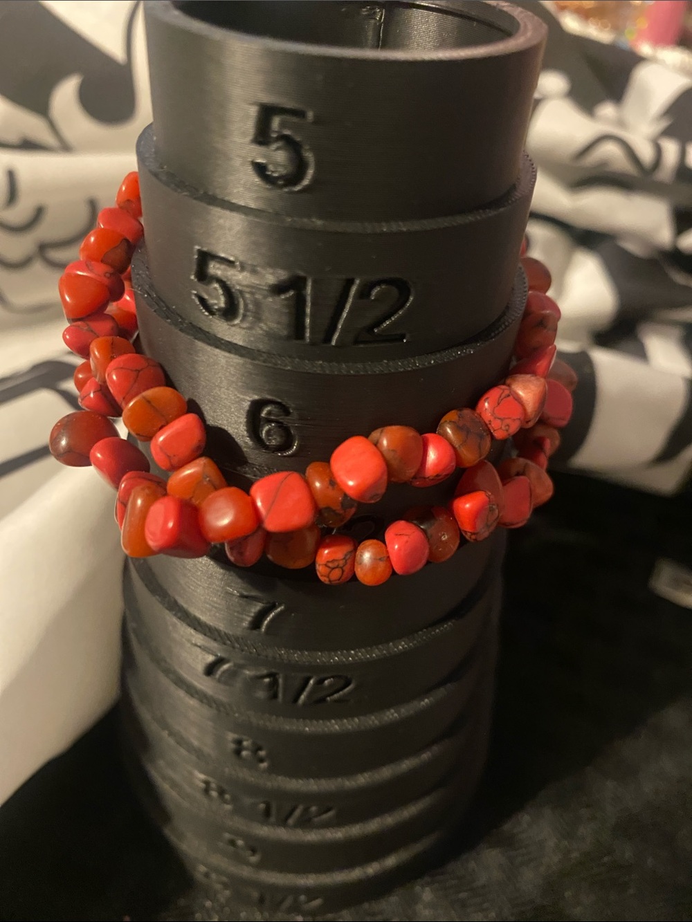 Ralph Lauren Vintage Double Strand Coral Agate Bracelet 6”